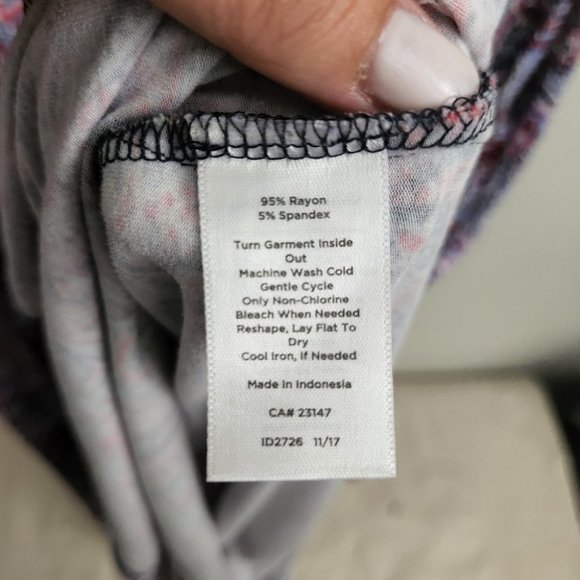 Talbots maxi dress red navy paisley sz Large - Picture 7 of 7